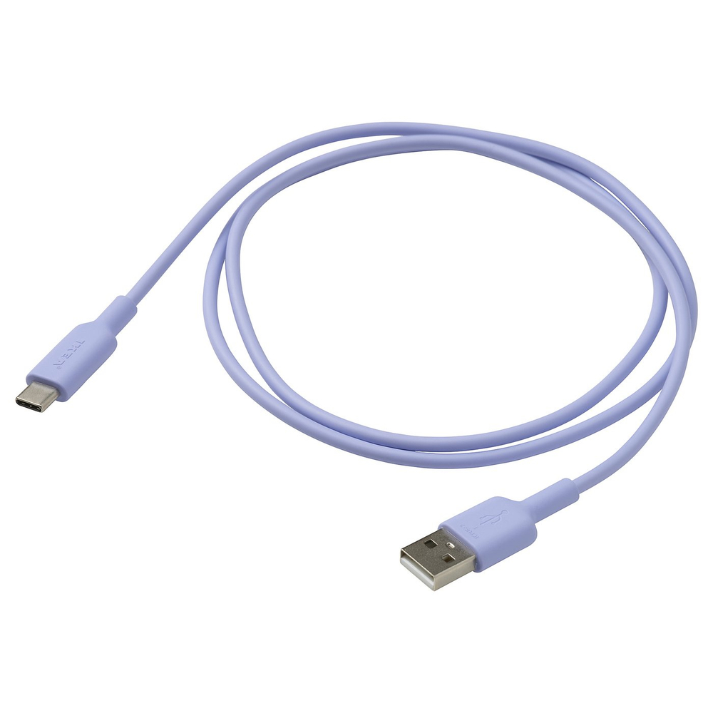 IKEA SITTBRUNN  (ИКЕА СИТТБРУНН)  -  Кабель USB-A/USB-C - сиреневый 1.0 м