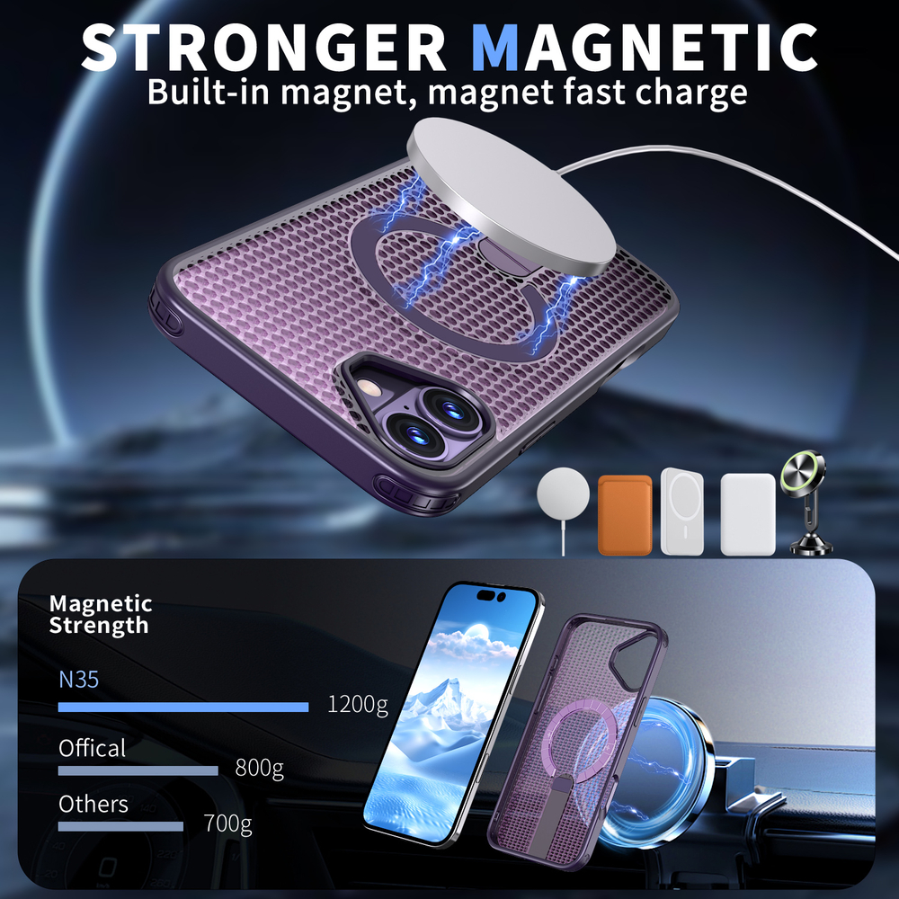Прозрачный чехол Mesh Pro Magnetic Case для iPhone 16