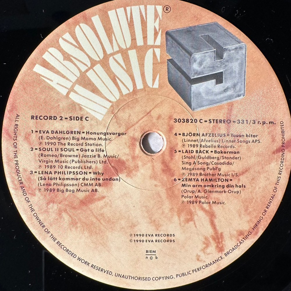 Сборник Absolute Music 9 2LP (Швеция 1990г.)