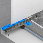 Душевой лоток Drain System 800 DS230108/18 Черное золото, с вставкой «Lines»