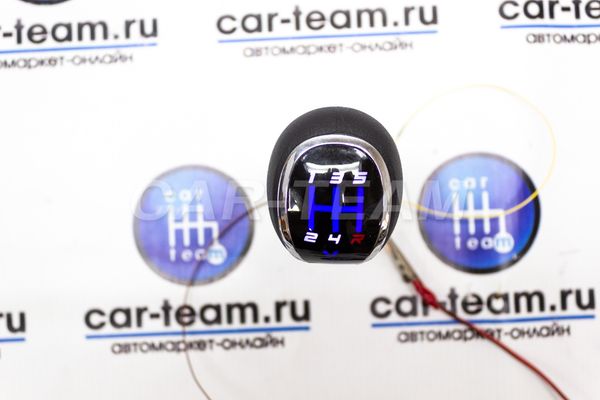 Ручка КПП Веста с синей LED-подсветкой на Лада Веста с надписью Vesta