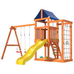 Детская площадка Fun Land с сеткой стенкой и качелями