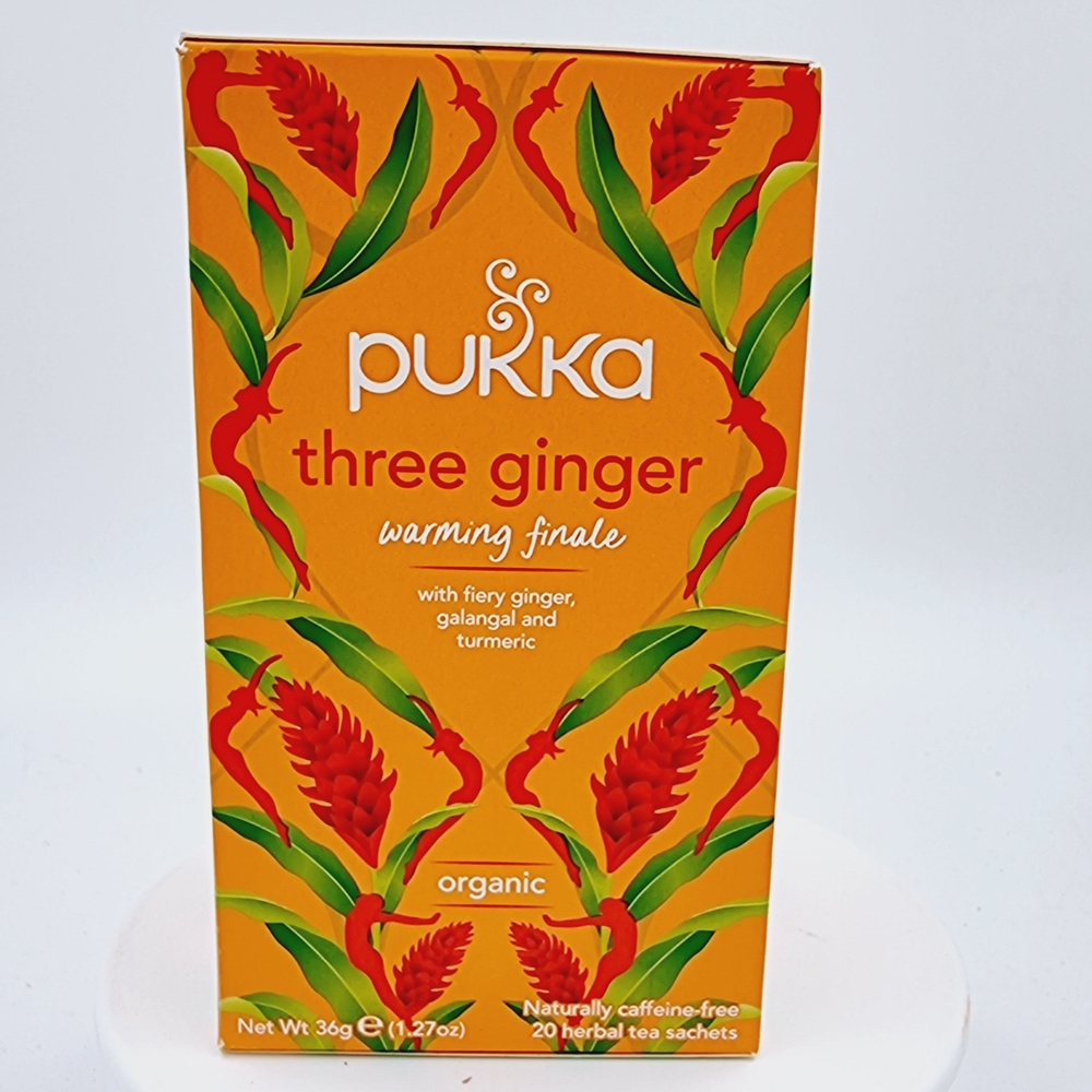 Чай травянной Pukka Three Ginger, 20 пакетиков, 50 г (из Финляндии)