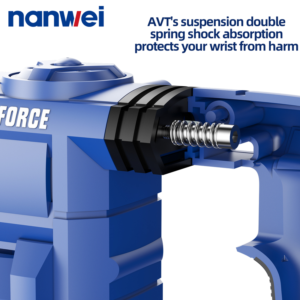 Перфоратор аккумуляторный Nanwei NW-H8281 (20V, 4 Дж, SDS-Plus, 2 АКБ 6 Ач)