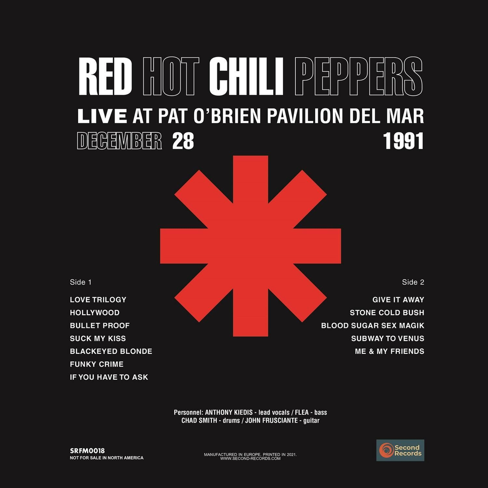 Red Hot Chili Peppers — Live At Pat O'Brien Pavilion Del Mar (LP)