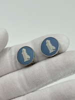 Миниатюрные клипсы Wedgwood голубые