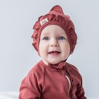 Чепчик с рюшей "Марсала" 0+