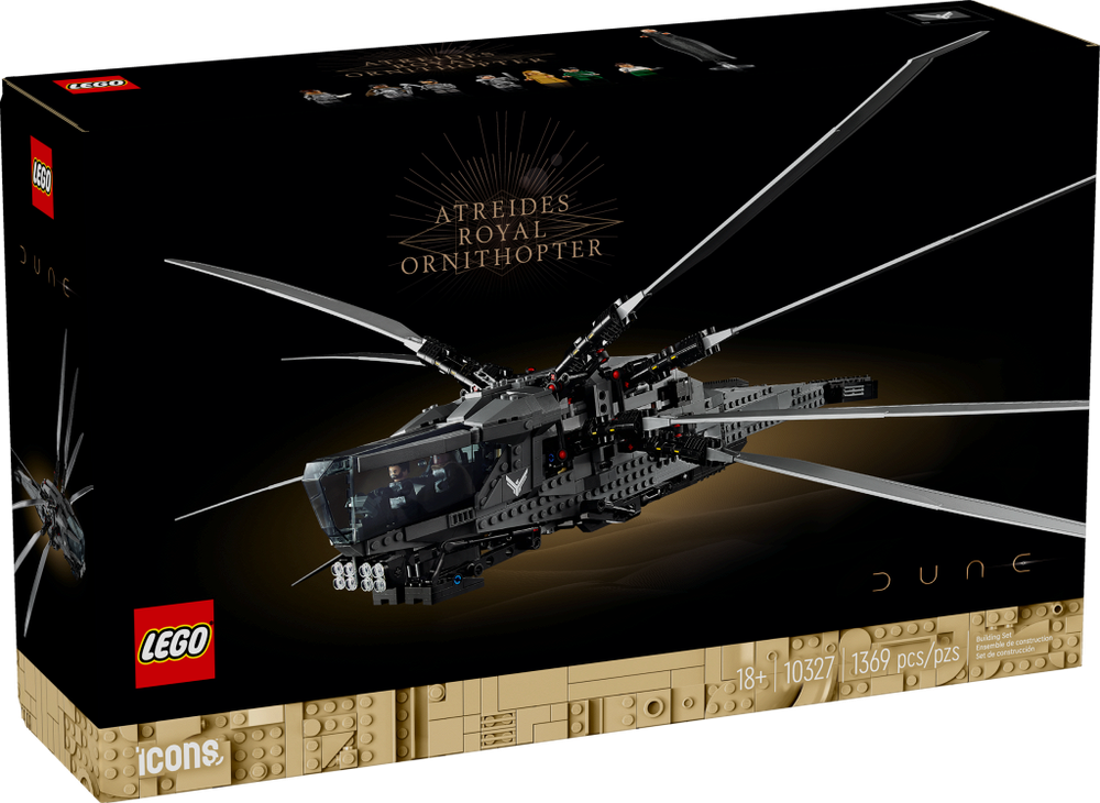 Конструктор Лего айконс Дюна: Королевский орнитоптер Атрейдесов | LEGO Icons Dune Royal  10327 1369 деталей (18+)