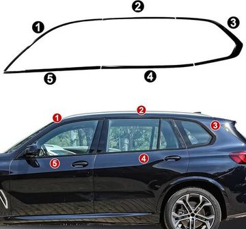 Черные накладки на молдинги окон (Shadow Line) BMW X5 G05 2019-2025