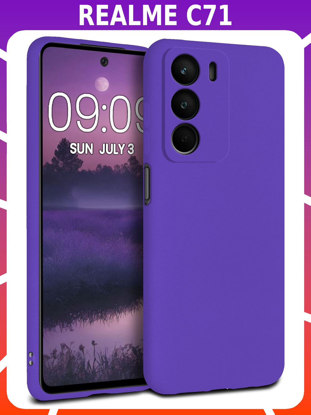 Мягкий Soft Touch чехол из силикона для REALME C71 4G с бархатной подкладкой