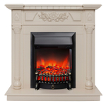 Каминокомплект Real Flame Dacota WT с очагом Fobos Lux Black (без пульта)