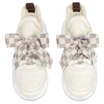 LOUIS VUITTON Archlight 1.0 Sneakers "Cream White With Plaid Ribbon" Women"s