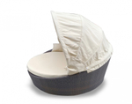 Лаунж-диван плетеный Tagliamento Shell-sunshade, коричневый, бежевый