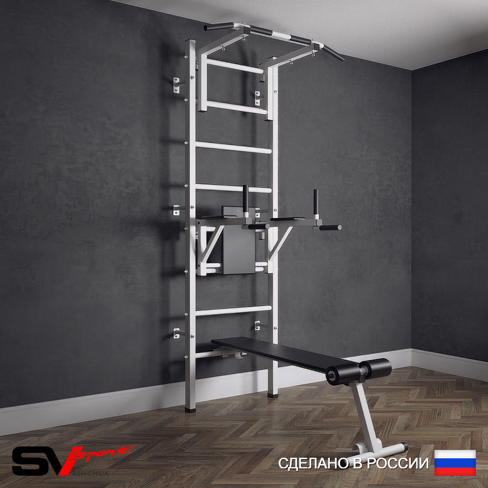 Шведская стенка Sv Sport (Турник стандарт/Брусья/Скамья)