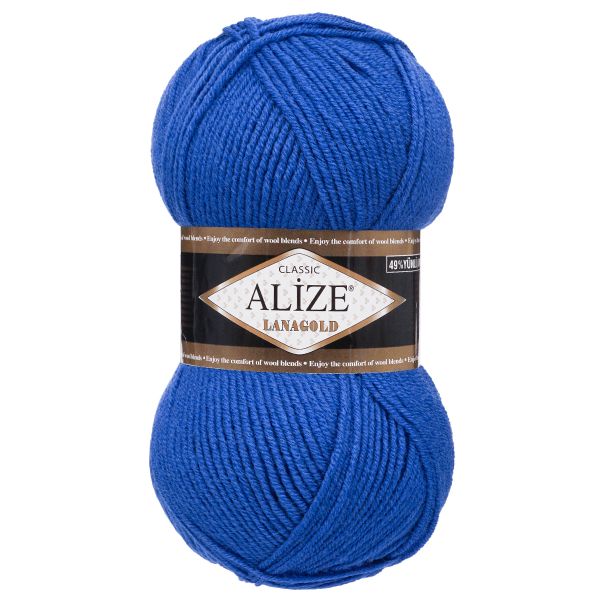Пряжа Alize (Ализе) Lana Gold / уп.5 мот. по 100 г, 240м, 141 василек A