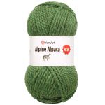 Пряжа YarnArt (ЯрнАрт) Alpine Alpaca New / уп.3 мот по 150 г, 120 м, 1449 зеленый