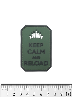 Шеврон Keep Calm and Reload PVC. Олива