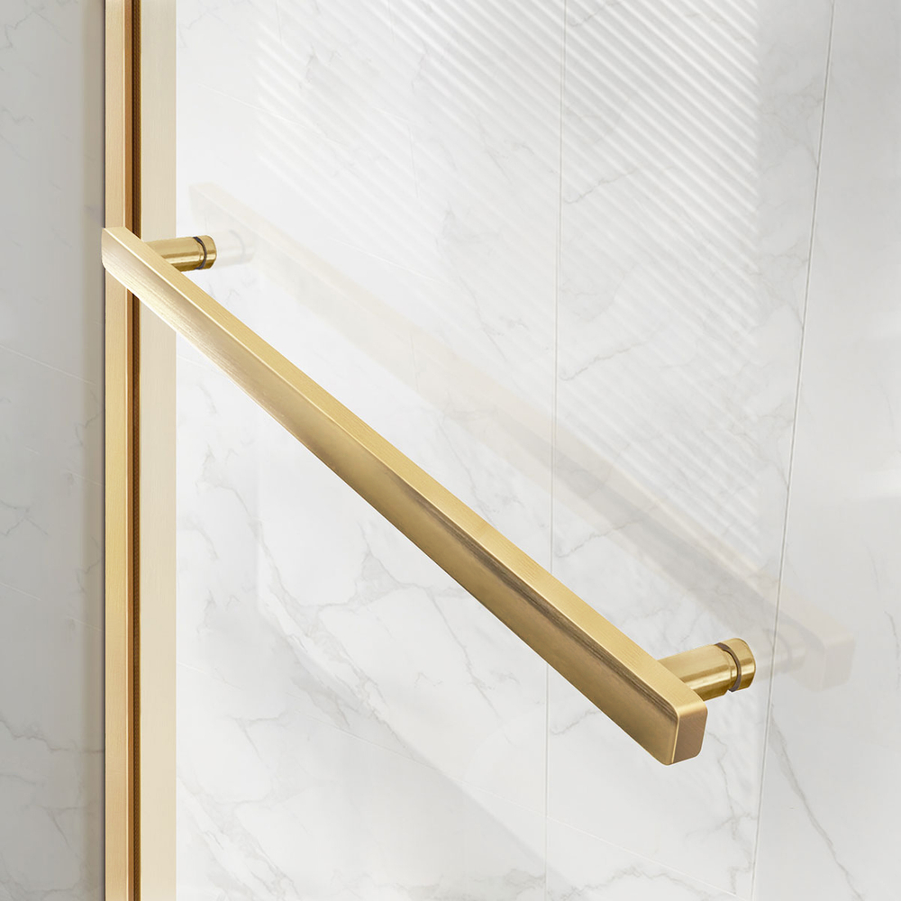 Душевой уголок Vincea Слим Софт (Slim Soft) VSR-1SS1015CLG, 1500*1000, брашированное золото, стекло прозрачное