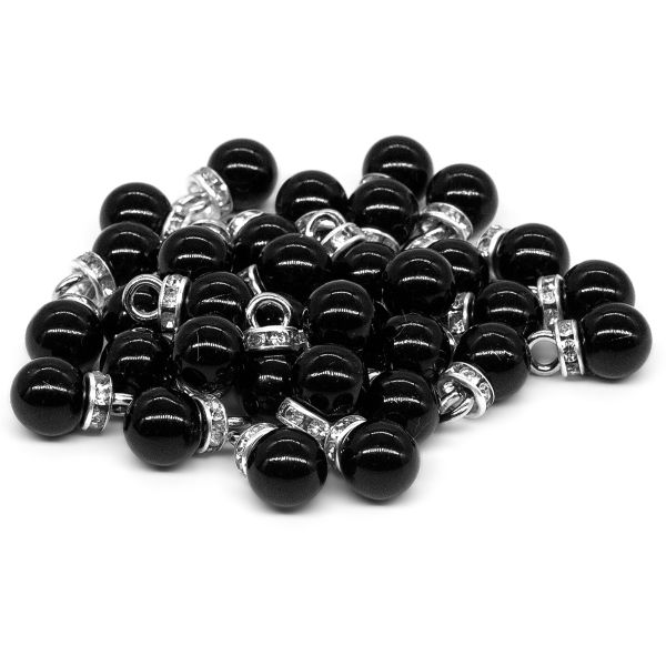 Пуговицы на ножке 12L=8 мм, (black (черный)), GE18, 36 шт
