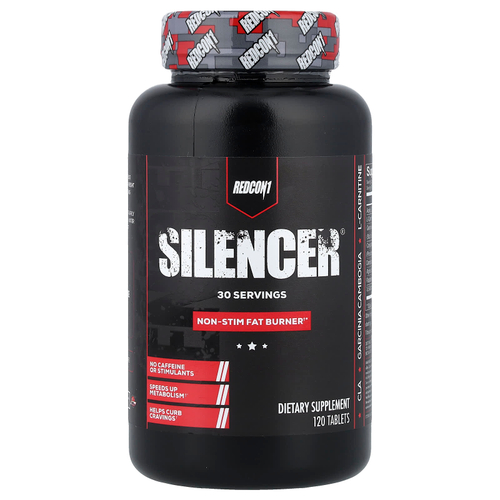 Redcon1, Silencer®, сжигатель жира без стимуляторов, 120 таблеток