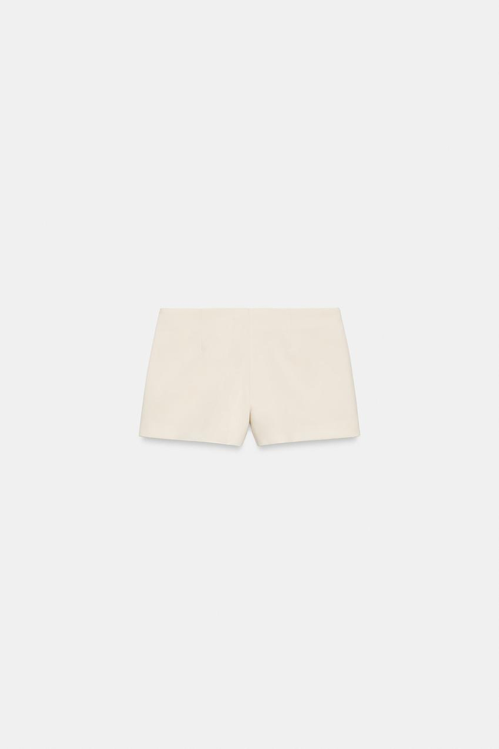 ZARA МИНИ-ЮБКА-ШОРТЫ, ВАНИЛЬНЫЙ