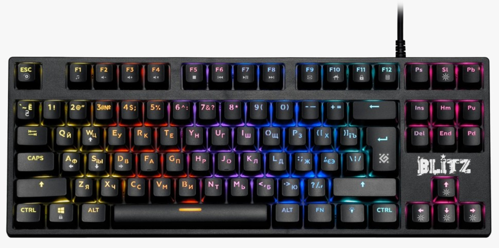 Механическая клавиатура Defender Blitz GK-240L RU,Rainbow