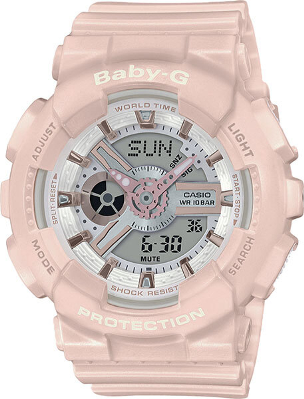 Японские наручные часы Casio Baby-G BA-110RG-4A с хронографом