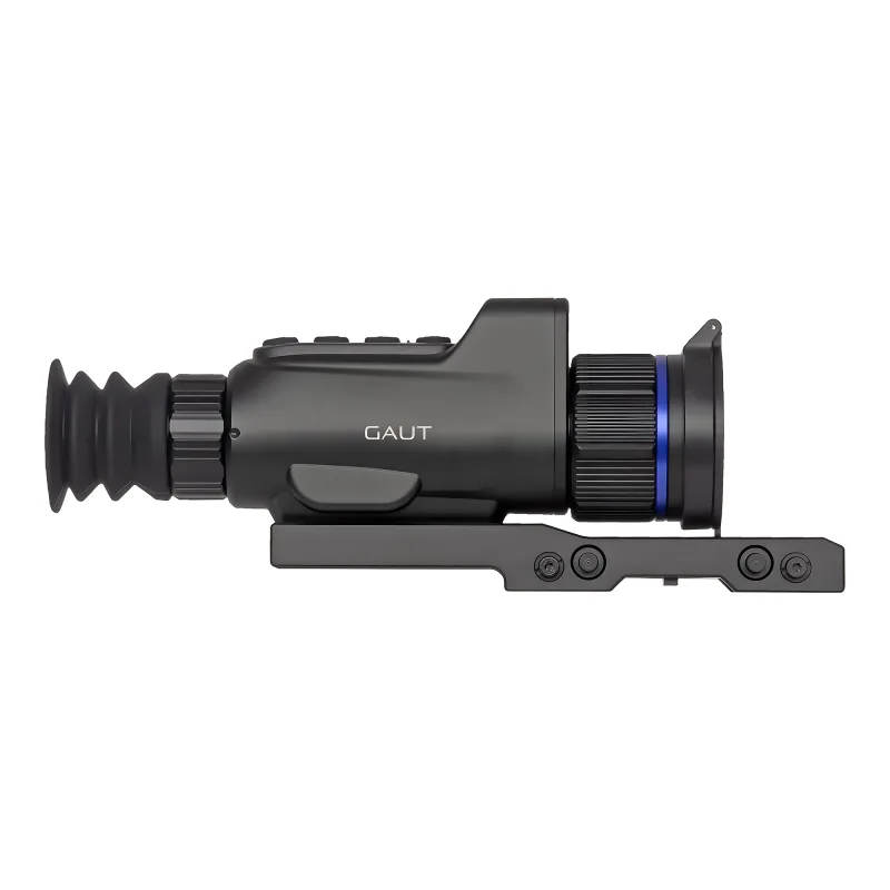 Прицел тепловизионный Gaut Spinel TS 350L, 384х288, D50, дальномер - вид сбоку профиль с закрытой крышкой