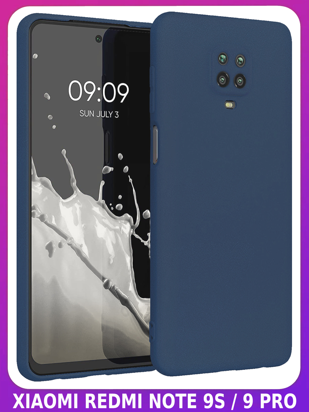 Мягкий Soft Touch чехол из силикона для XIAOMI REDMI NOTE 9 PRO / 9S / POCO M2 PRO с бархатной подкладкой