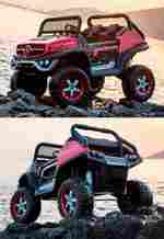 Детский электромобиль "Mercedes" UNIMOG красный