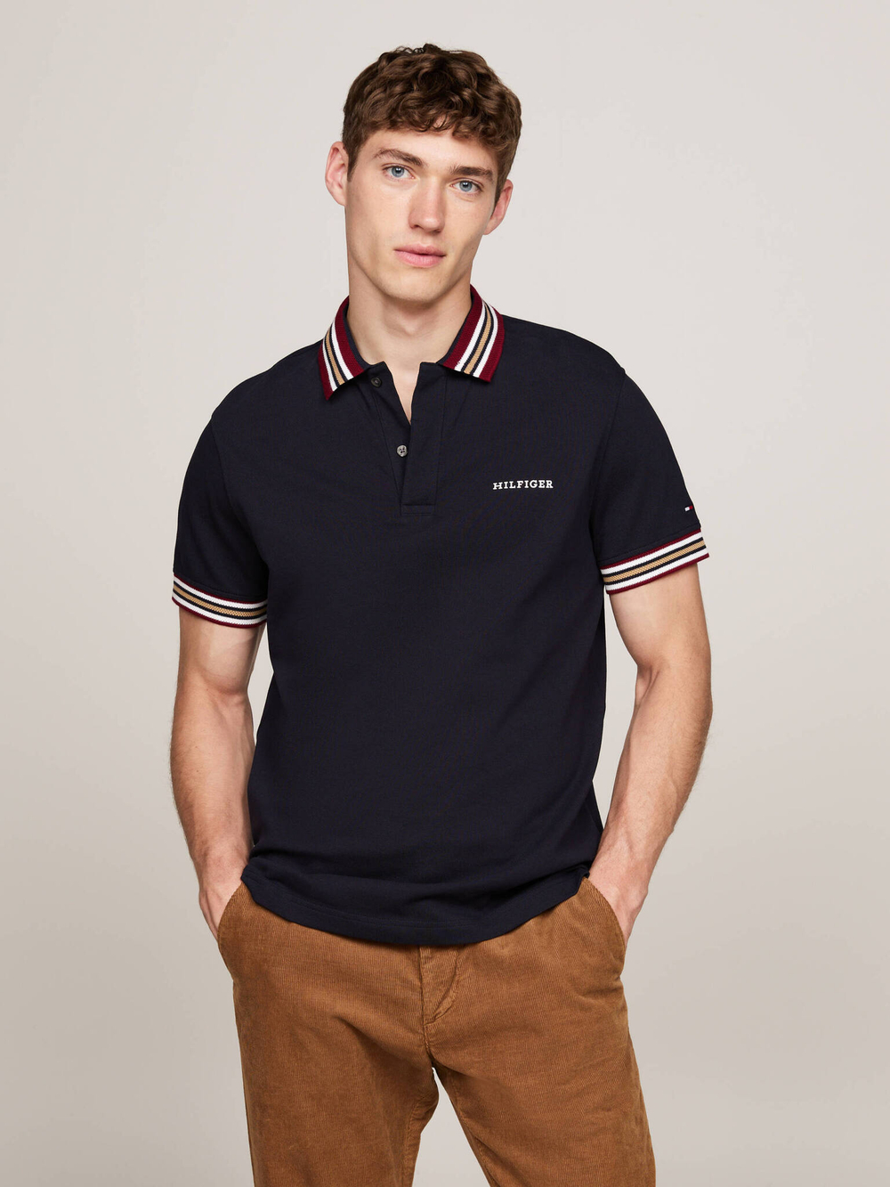 Поло Tommy Hilfiger - темно-синий(MW0MW33187)