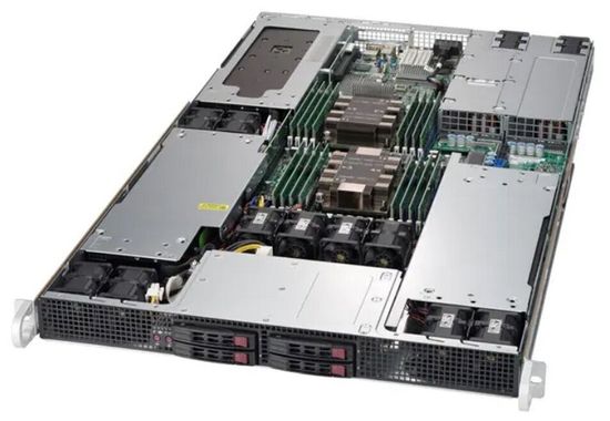 Сервер Supermicro SuperServer 1029GP-TR без процессора/без ОЗУ/без накопителей/количество отсеков 2.5" hot swap: 4/1 x 1600 Вт