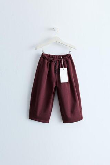 ZARA ZARA TIMELESS - ТРИКОТАЖНЫЕ БРЮКИ НА ЗАВЯЗКАХ, БУРГУНДИ