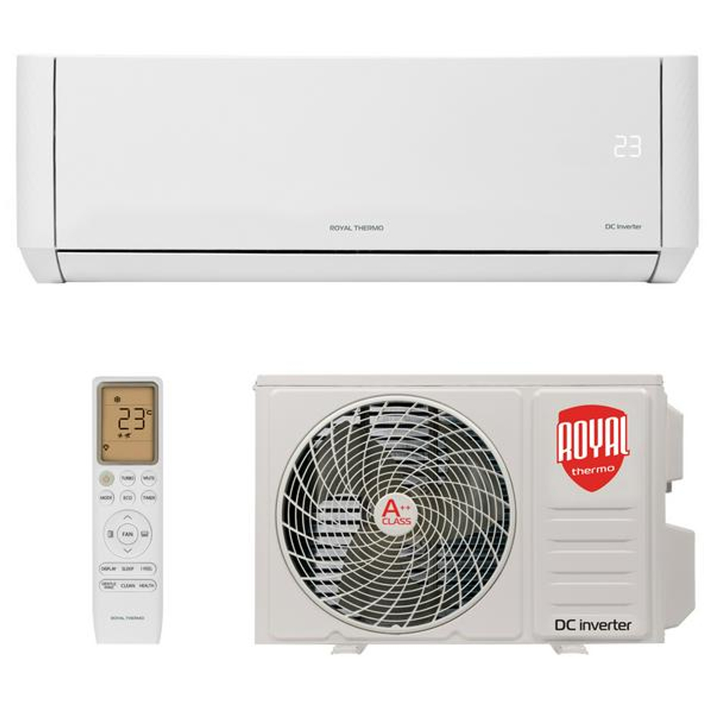 Сплит-система ROYAL THERMO, BAROCCO DC WHITE Inverter, RTBI/in-24HN8_V2/white / RTBI/out-24HN8_V2/white