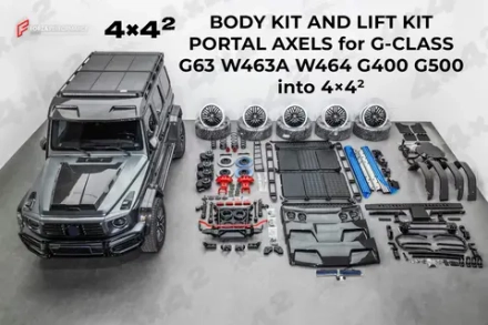 Обвес и лифт-комплект с портальными мостами для Mercedes-Benz G-Class G63 W464 в 4×4² Мерседес Гелик гелентваген
