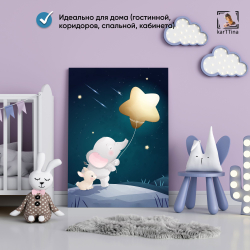 Картина karTTina "ПОД ЗВЕЗДАМИ ГУЛЯЯ", 150 см х 70 см