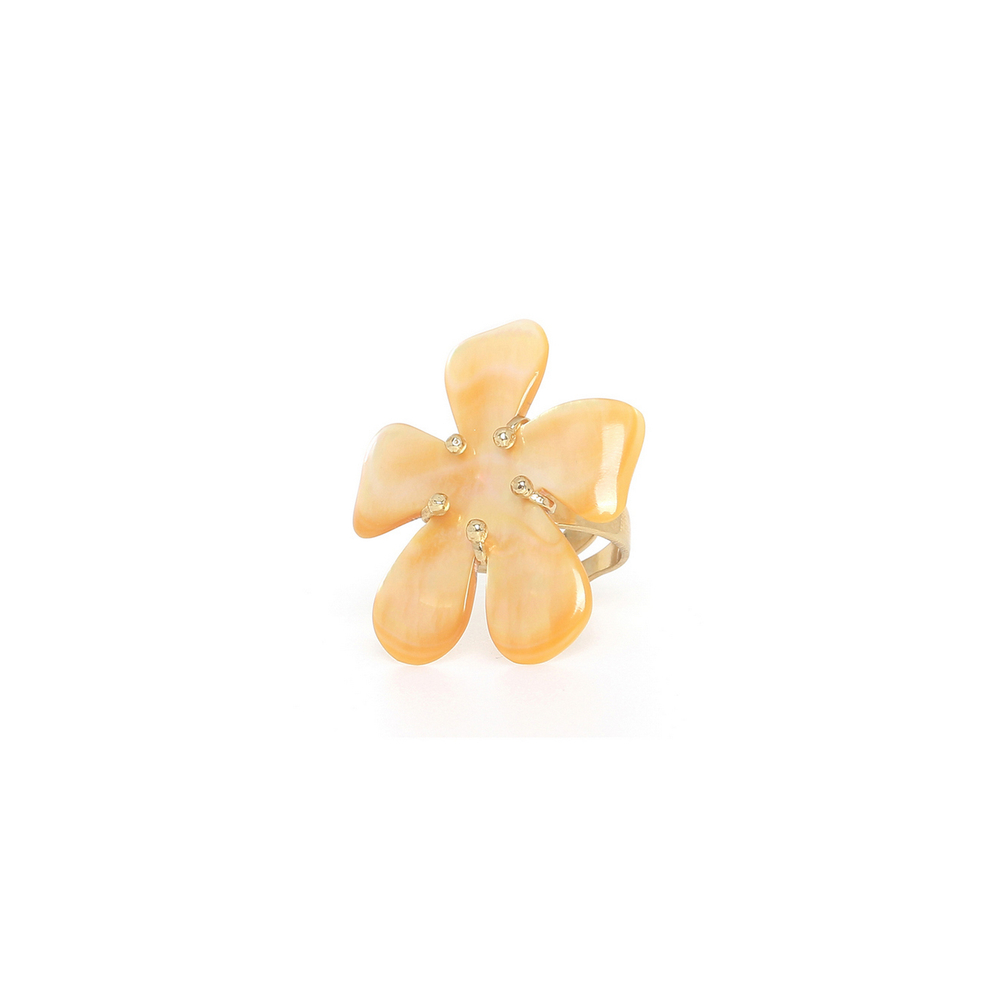 Кольцо Nature Bijoux, Fioria, разъемное, с накладкой из перламутра, NB26.1-19-25935 (золотистый)
