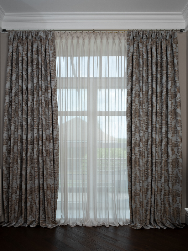 Ткань Портьера 300x260 Garda Decor Bromley голубой