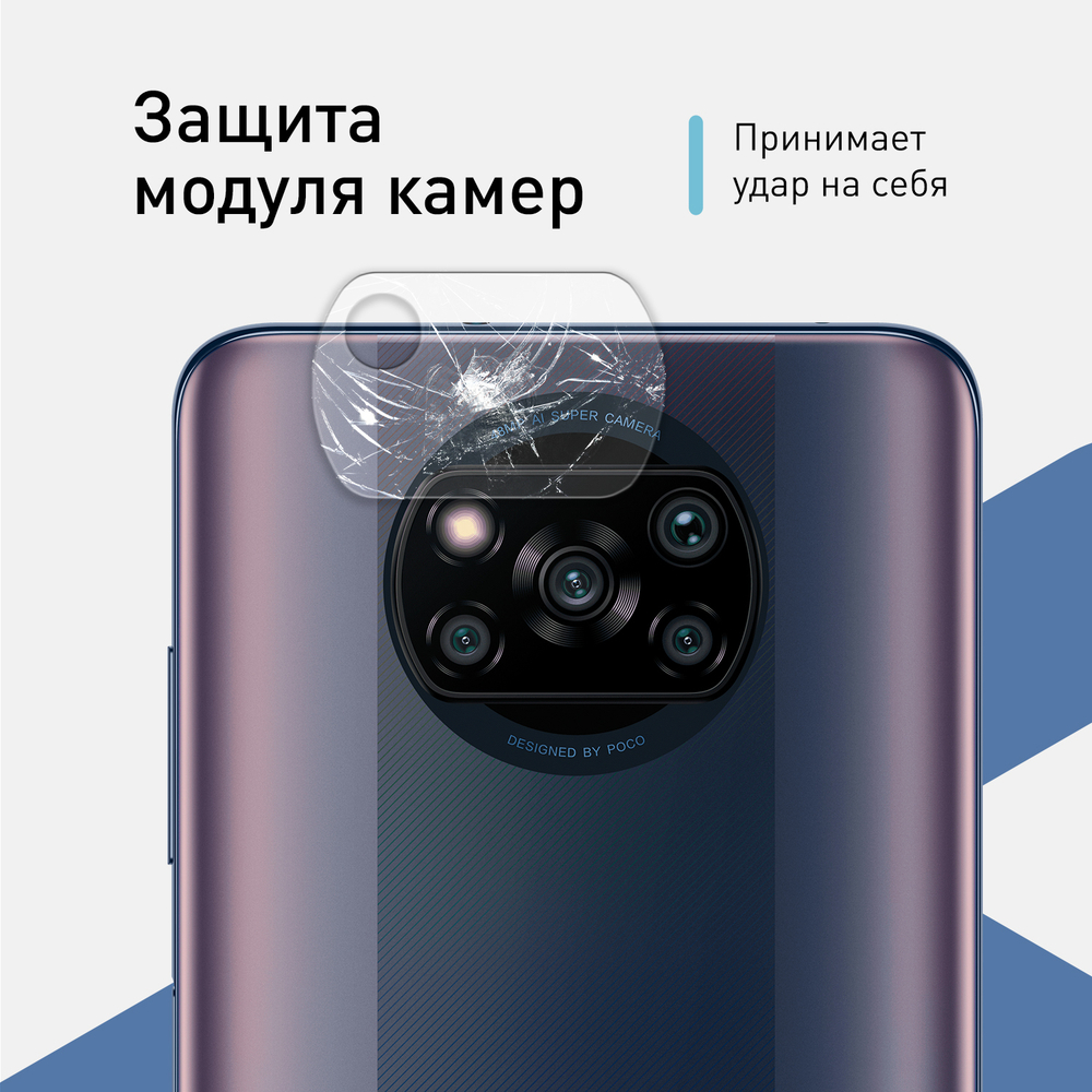 Стекло на камеру ROSCO для Poco X3 NFC;Poco X3 Pro оптом (арт. XM-PX3-CLEAR-CAM-GLASS)