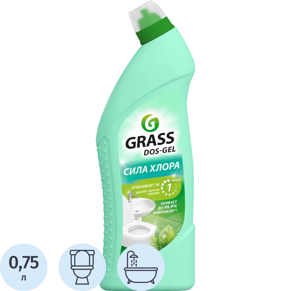Средство для сантехники чистящее Grass 0.75 л для чистки ванн и душевых/для уборки туалета