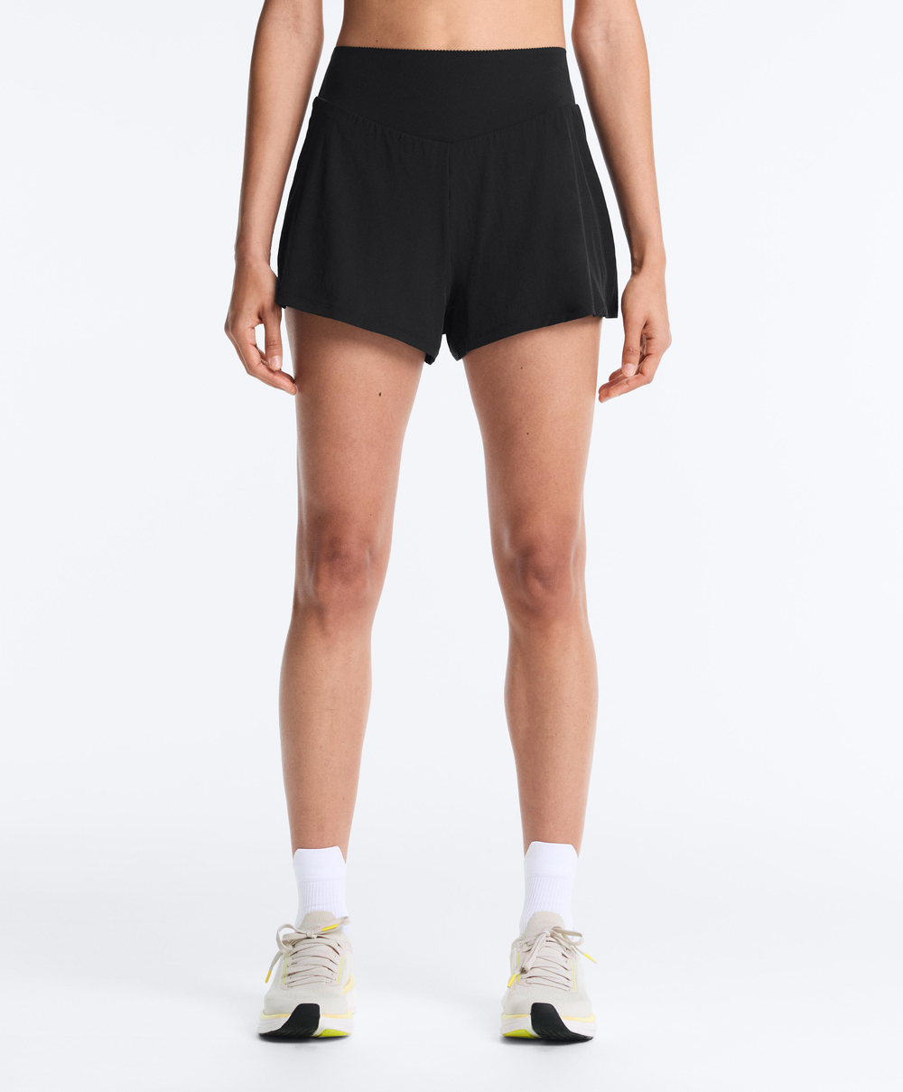 OYSHO Двойные шорты Compressive Pocket 10 см, черный