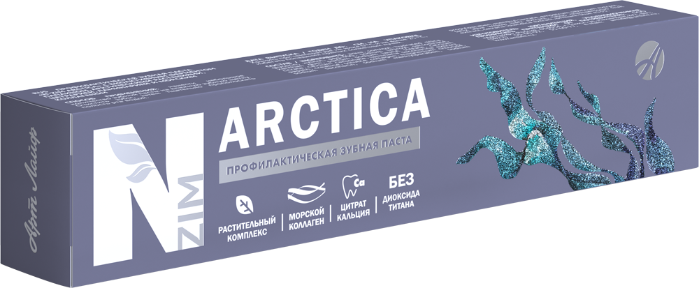 Зубная паста N-zim Arctica, 75 мл Восстановление природной белизны зубов