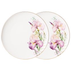 НАБОР ТАРЕЛОК ОБЕДЕННЫХ LEFARD "IRISES" 2 ШТ. 25,5 СМ, РАЗНОЦВЕТНЫЙ (КОР=16НАБ.)