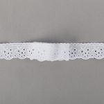 Кружево шитьё п/э+х/б 30 мм / 9±0.2 метров, Турция, белый, Gamma GYEM-3001
