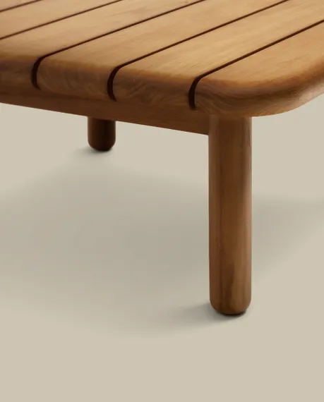 Журнальный столик Turqueta из массива тика, 70x70 см