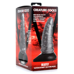 Серый фантазийный фаллоимитатор Beastly Tapered Bumpy Silicone Dildo - 21 см. (Цвет: серый)