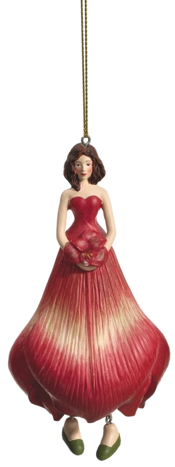 Фигурка декоративная Fiebiger Floristik: Blumenmädchen (цветочная фея) Амариллис l=11 см