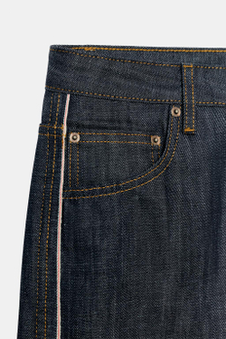 ZARA ДЖИНСЫ СЕЛВИДЖ ПРЯМОГО КРОЯ СО СРЕДНЕЙ ПОСАДКОЙ — ZW COLLECTION, СИНИЙ