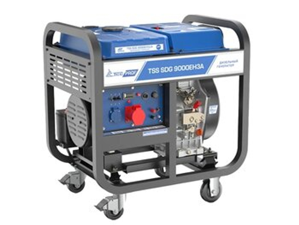 Дизельный генератор ТСС SDG 9000EH3A, 8 кВт, 380 В, электростартер, 100031