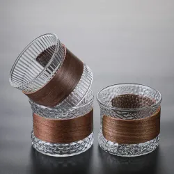 Чашка 200 мл кофейная без ручки Japanese Style Optic дерев. вставка d 7,5 см h6,5 см Barista [1]